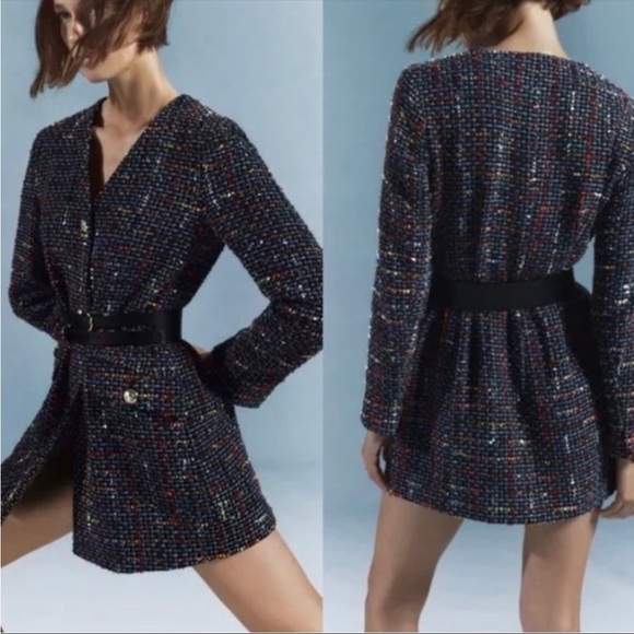 NWT Zara tweed blazer dress - Picture 2 of 6